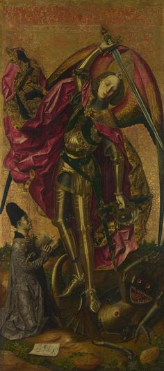 Saint Michael Triumphs over the Devil, by Bartolomé Bermejo, 1468